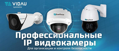 Широкий ассортимент профессиональных IP видеокамер ACE и EverFocus для организации и контроля безопасности