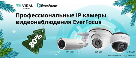 Скидки до 80%! Распродажа IP камер видеонаблюдения EverFocus.